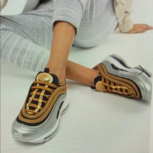 Nike Black and Gold Metallic Air Max 97 Sneaker